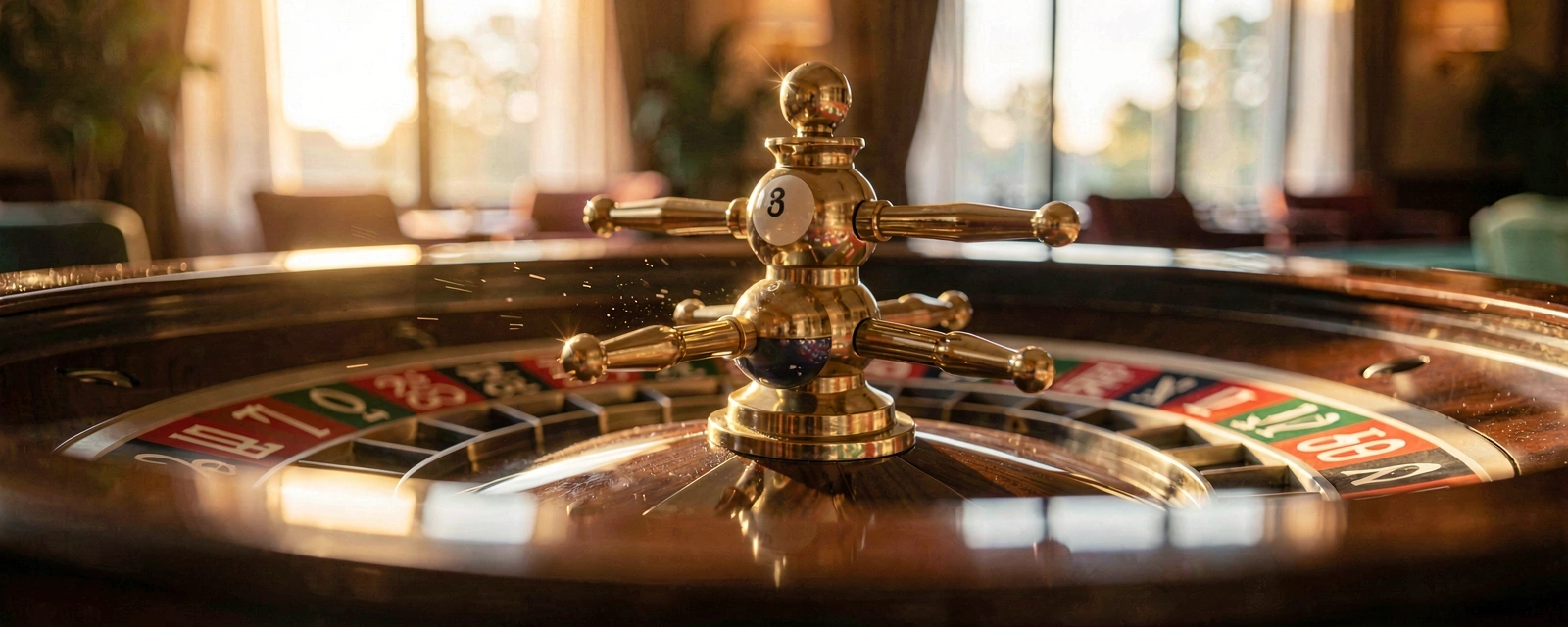 Roulette hjul i bevægelse